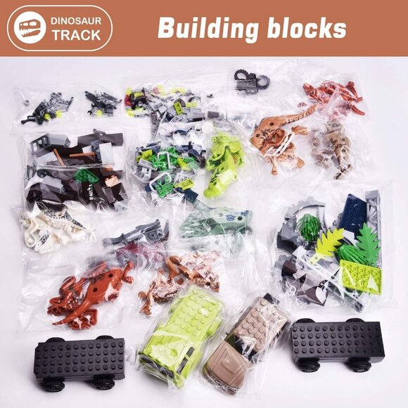 Fun Little Toys Dinosaur Track Story Set With 385 Pieces For Ages 3+ - Picture 9 of 11